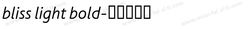 bliss light bold字体转换